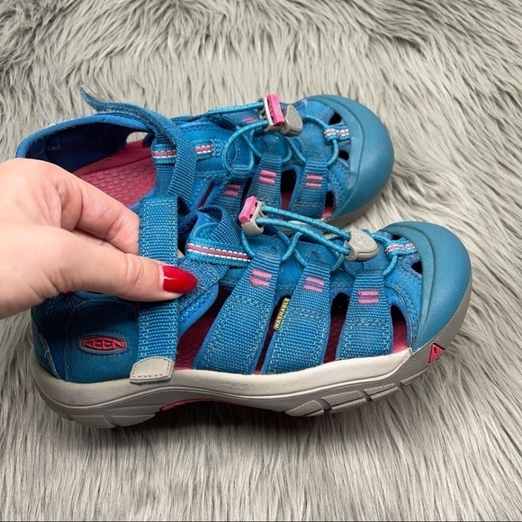 KEEN Newport H2 Sandals Blue Strappy Water Outdoor Shoes Hook and Loop Size 3 - Picture 10 of 12